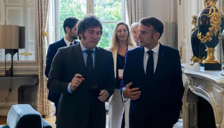Milei y Macron hablaron del “desafortunado” mensaje de Villarruel sobre Francia
